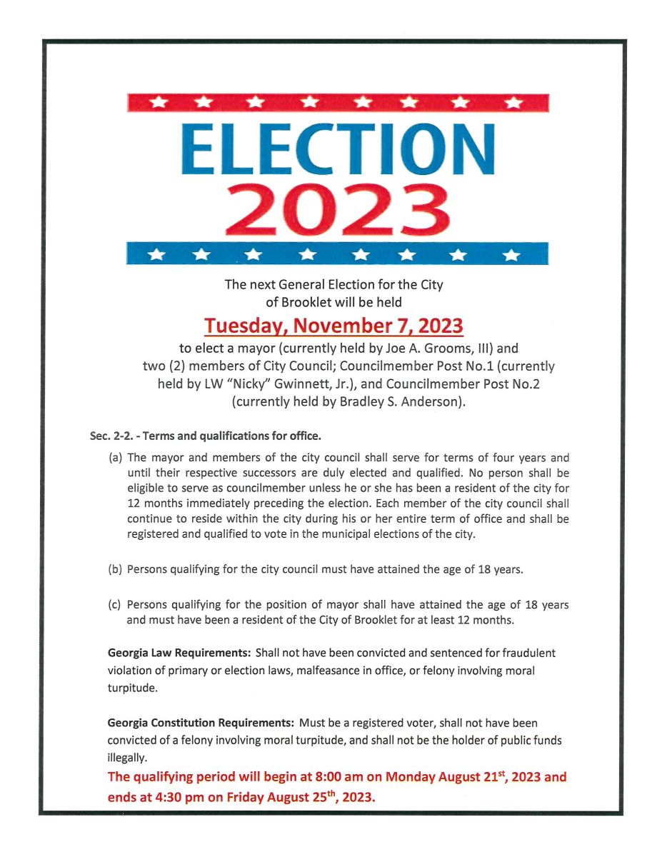 Notice of Election
